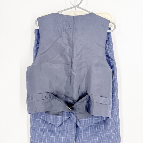 Janie and Jack Blue Plaid Vest Set - Picture 6 of 8